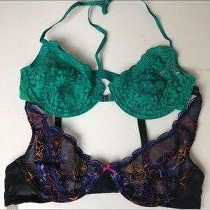 Lot of 2 Free People Intimately Lace Bralettes